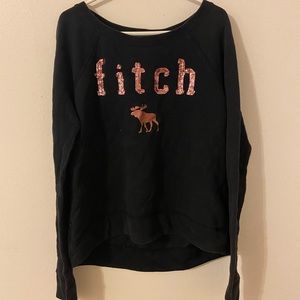 Abercrombie kids logo sequin crewneck
